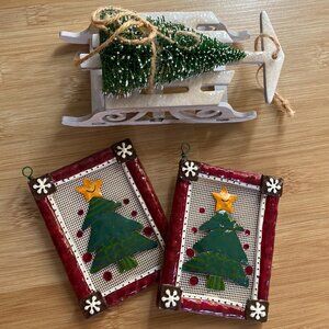 Three Ornaments w/Trees